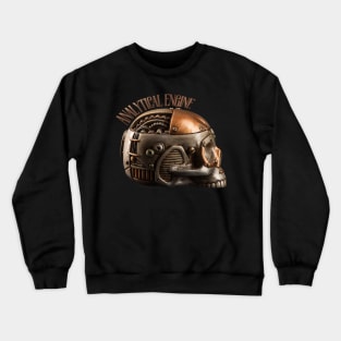 Analytical Engine Steampunk Skull and Geared Brain Crewneck Sweatshirt